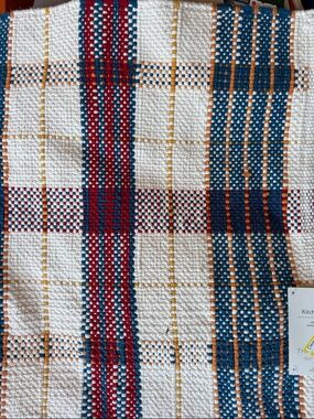 Threshold Kitchen Rug in White, Blue & Red,Orange